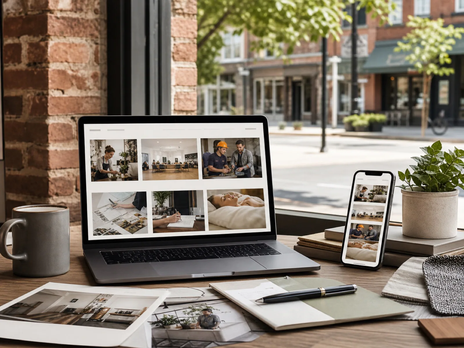 A responsive local-business website displayed on a laptop and phone in Southern Ontario